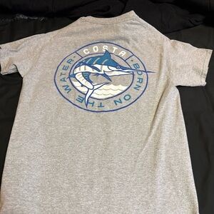 Costa Gray and Blue Short Sleeve Tee